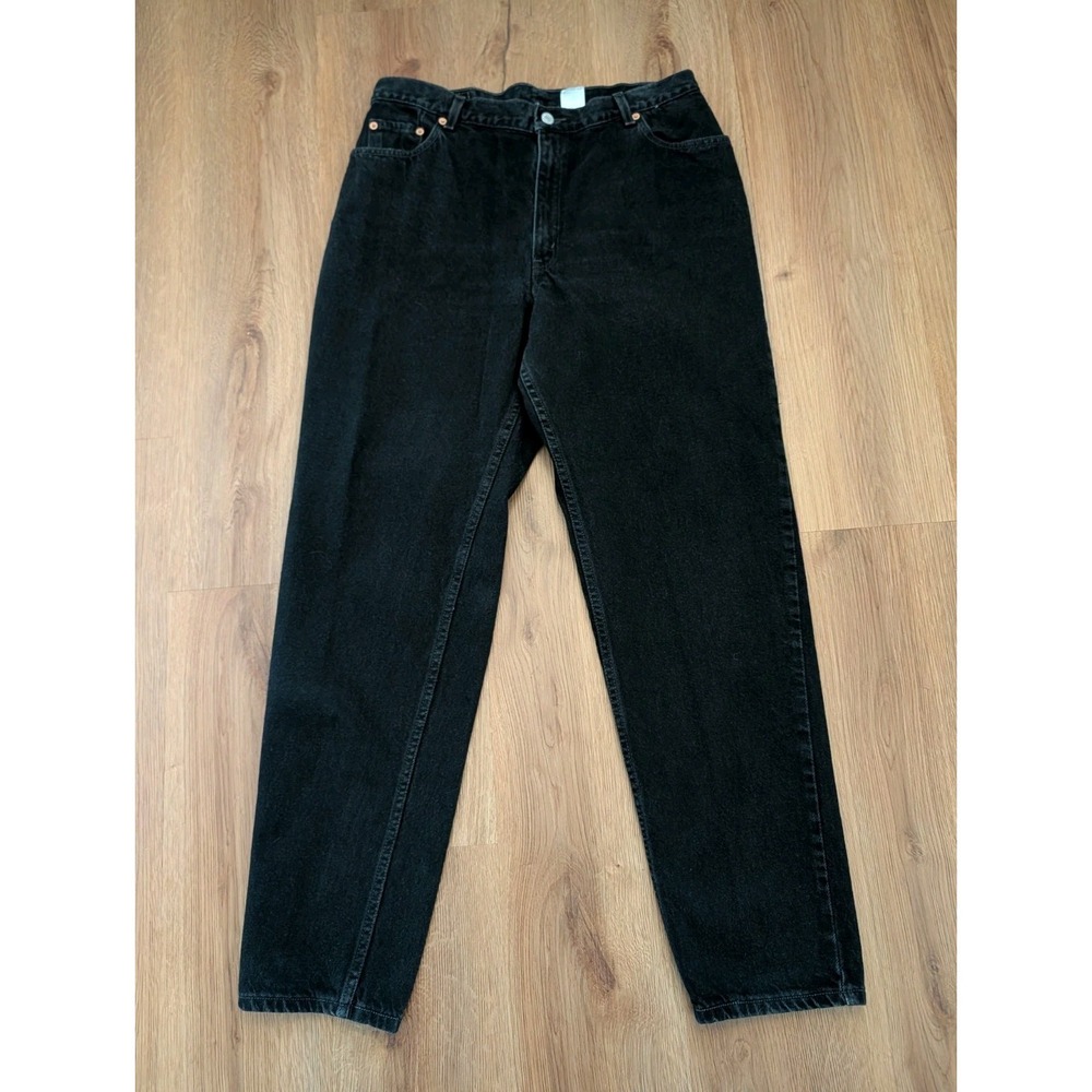 Vintage Levis‎ Womens Jeans 550 34x31 Tapered Leg Black Grunge Western Bikercore